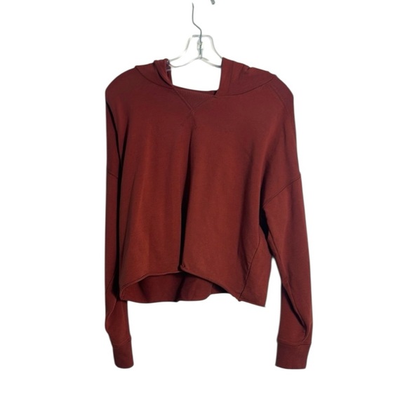 Offline by Aerie Women's Cropped Hoodie Sweatshirt Terracotta Brown Size Small - Picture 1 of 9